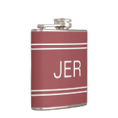 Drieletterige Initialen monogrammen Dark Trendy Re Heupfles (Rechts)