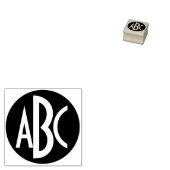 Drieletterige monogram verzegeling rubberstempel (Gestempeld)