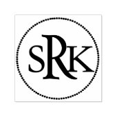 Drieletterige monogram zelfinkend stempel (Design)