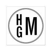 Drieletterige monogram zelfinkend stempel (Design)