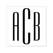 DrieletterMonogram Zelfinktende Stempel (Design)