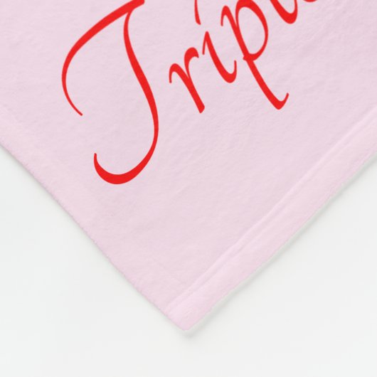 Drieling Baby Meisje Roze Rattle Fleece Deken (Hoek)