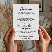 Drieling Baby Meisjes Bedankt Kaart Met Foto