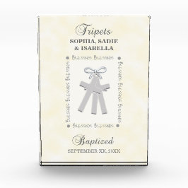 Drieling Doop op Gele 3 Kruizen Gepersonaliseerd Acryl Prijs