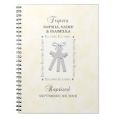 Drieling Doop op Gele 3 Kruizen Gepersonaliseerd Notitieboek (Voorkant)