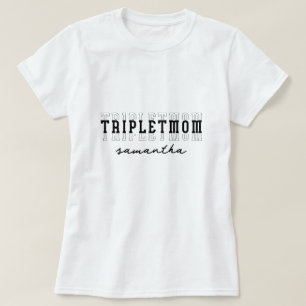 Drieling moeder van 3 Custom Monogram Moederdag Gi T-shirt
