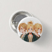 drieling ronde button 3,2 cm (Voorkant /achterkant)