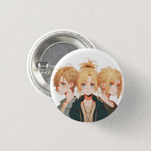 drieling ronde button 3,2 cm (Voorkant /achterkant)