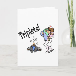Drieling (unisex) feestdagen kaart