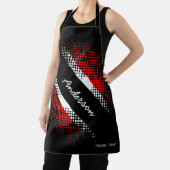 Drieluid en Tobago Dot Pattern Flag Centraal Name Schort (Insitu)