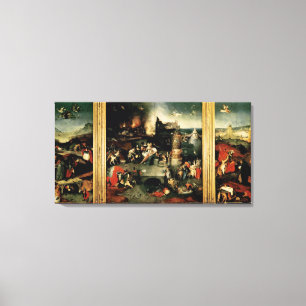 Drieluik: Het Temptation of St. Anthony Canvas Afdruk