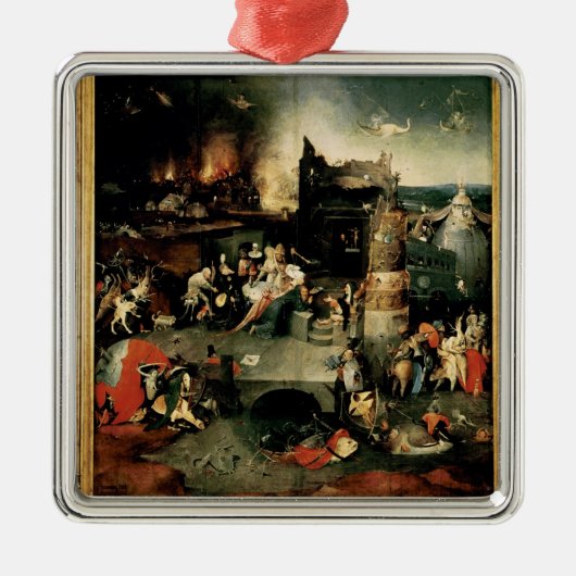 Drieluik: Het Temptation of St. Anthony Metalen Ornament (Voorkant)