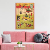 Drieluik Print Shows Circus bij Yasukuni Jinja (Insitu (Woonkamer))