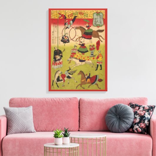Drieluik Print Shows Circus bij Yasukuni Jinja (Insitu (Woonkamer))