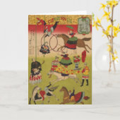 Drieluik Print Shows Circus bij Yasukuni Jinja Kaart (Gele Bloem)