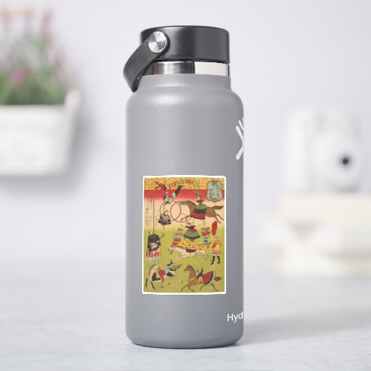 Drieluik Print Shows Circus bij Yasukuni Jinja Sticker (HydroFlask)