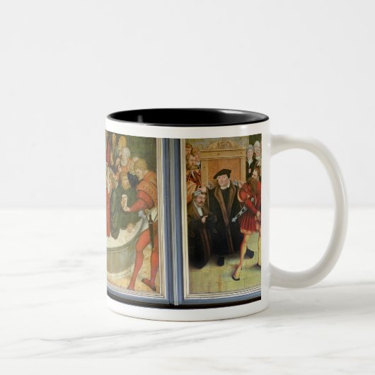 Drieluik Tweekleurige Koffiemok (Rechts)