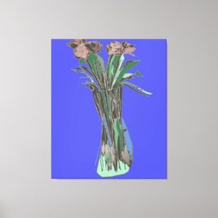Drieluik Wall Art Imperfect Bloemen Nog steeds blo Canvas Afdruk