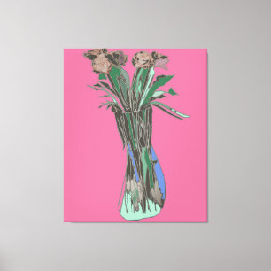 Drieluik Wall Art Imperfect Bloemen Nog steeds blo Canvas Afdruk