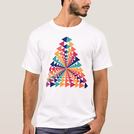 DRIEMAAL GEOMETRISCH ART TSHIRT. T-SHIRT (Voorkant)