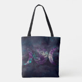 Driemaal Godin Maan Universum Tote Bag (Achterkant)
