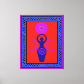 Driemaal Godin Maanfase Canvas Print (Voorkant)