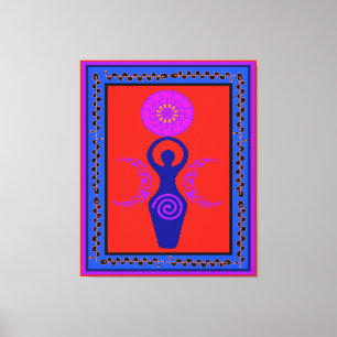 Driemaal Godin Maanfase Canvas Print