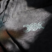 Driemaal Maan Godin Symbool Bloem Rubberstempel