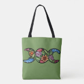 Driemaal Maansymbool Bloei Tote Bag (Achterkant)