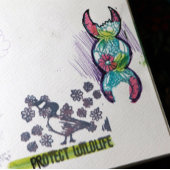 Driemaand Symbool Bloem Rubberstempel