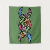 Driemaand Symbool Bloesem Wandkleed (Voorkant)