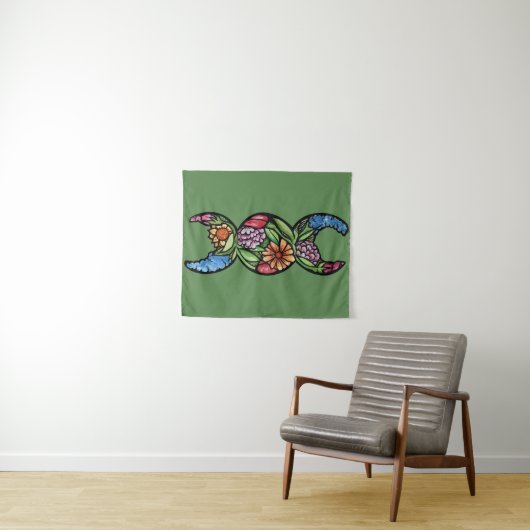 Driemaand Symbool Bloesem Wandkleed (In Situ (horizontaal))