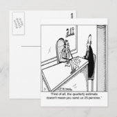 Driemaandelijkse belastingen betekenen niet dat 25 briefkaart (Voorkant / Achterkant)