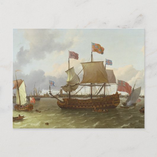 Driemaands 'Britannia' in Rotterdam, 1698 Briefkaart (Voorkant)