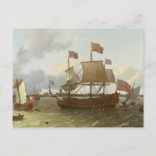 Driemaands 'Britannia' in Rotterdam, 1698 Briefkaart