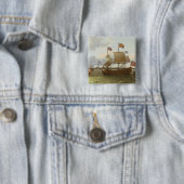 Driemaands 'Britannia' in Rotterdam, 1698 Vierkante Button 5,1 Cm (In situ)