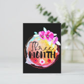 Driemaands oud Baby-steenetiket Briefkaart (Staand voorkant)