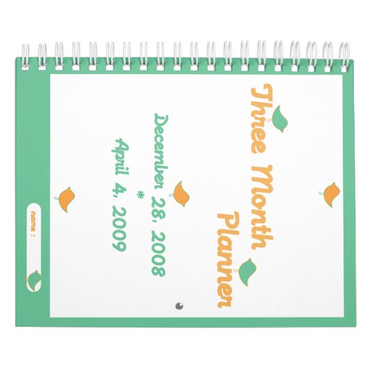 Driemaands Planner Kalender (Hoes)