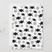 Driemaangodin Pentakel Verjaardagsfeestje Kaart (Achterkant)