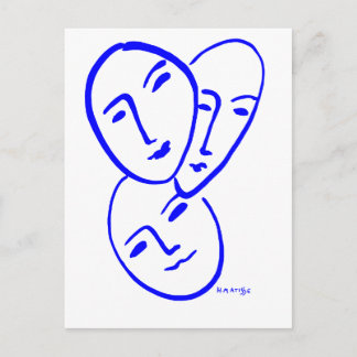 driemaskers briefkaart