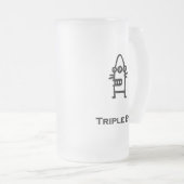 Drieoogbot met drievoudig oog matglas bierpul (Voorkant rechts)