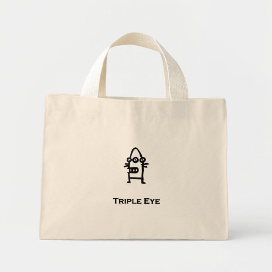 Drieoogbot met drievoudig oog mini tote bag (Voorkant)