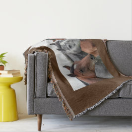 Driepaardenkop Drow Blanket Equestrian Horse Deken