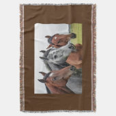 Driepaardenkop Drow Blanket Equestrian Horse Deken (Voorkant Verticaal)