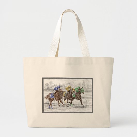 Driepaarse razen - nek en nek grote tote bag (Voorkant)