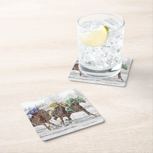 Driepaarse razen - nek en nek kartonnen onderzetters (Insitu)