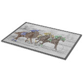 Driepaarse razen - nek en nek snijplank (Hoek)