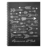 Driepartijdig pijlbord Chalkboard Kunstwerk - aang Notitieboek (Voorkant)