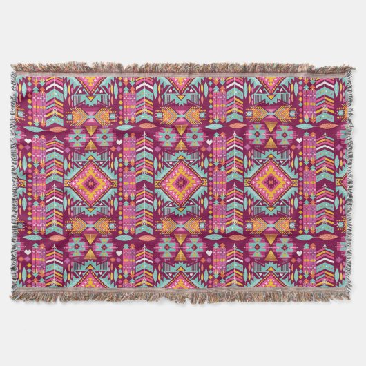 Driepartijpatroon Blanket/Aztec Deken (Voorkant)