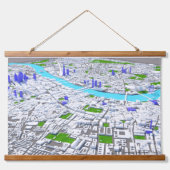 Driepersoons 3D tapijten in Londen Hangend Wandkleed (Voorkant)